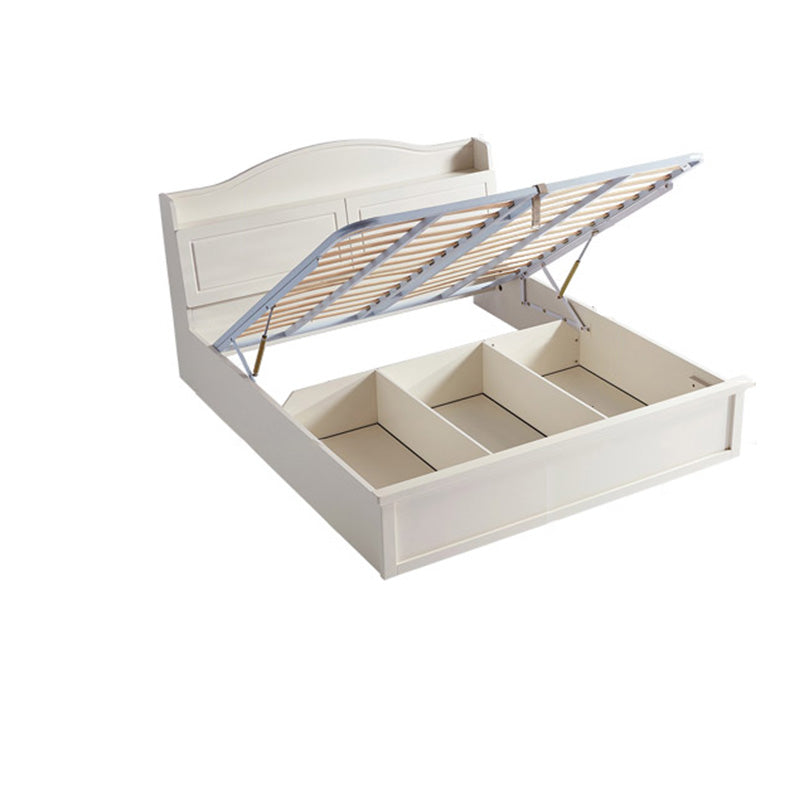 Modern Standard Bed Solid Color Bed Frame with Headboard and Footboard