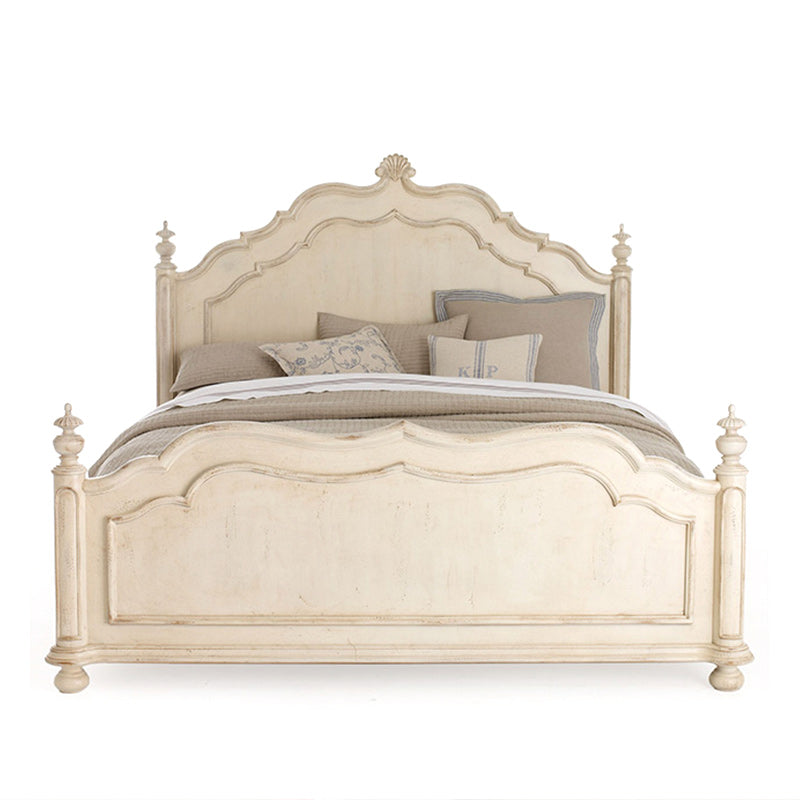 Victorian Solid Color Slat Bed Arched Bed With Custom Wood Legs