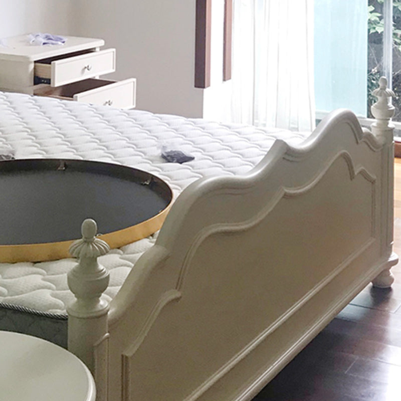 Victorian Solid Color Slat Bed Arched Bed With Custom Wood Legs