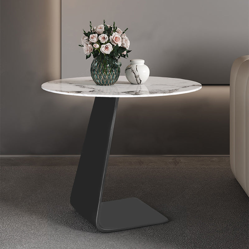 19"H Contemporary Corner Table Round Metal Accent Side Table