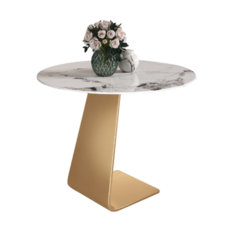 19"H Contemporary Corner Table Round Metal Accent Side Table