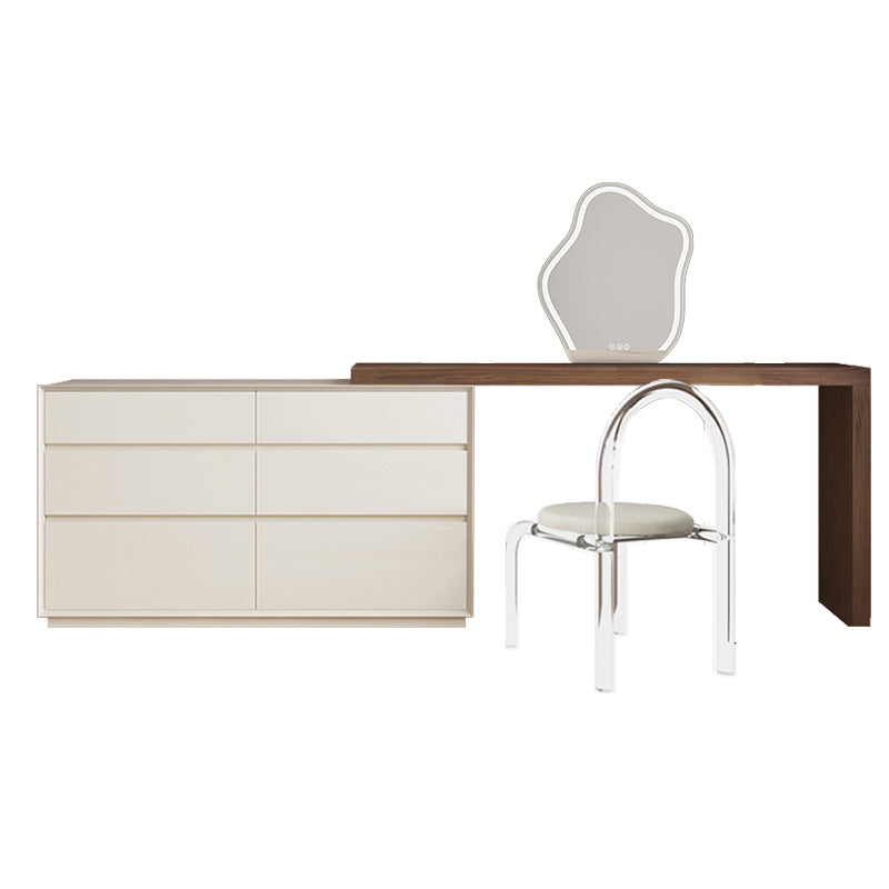 Traditional Makeup Vanity Desk Wooden Bedroom Make-up Vanity with Drawer