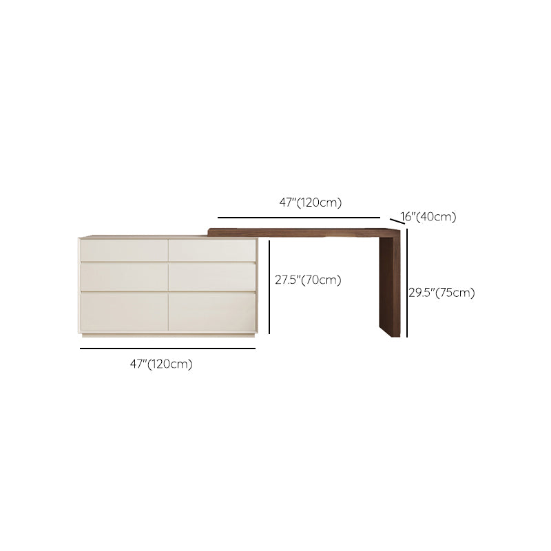 Traditional Makeup Vanity Desk Wooden Bedroom Make-up Vanity with Drawer