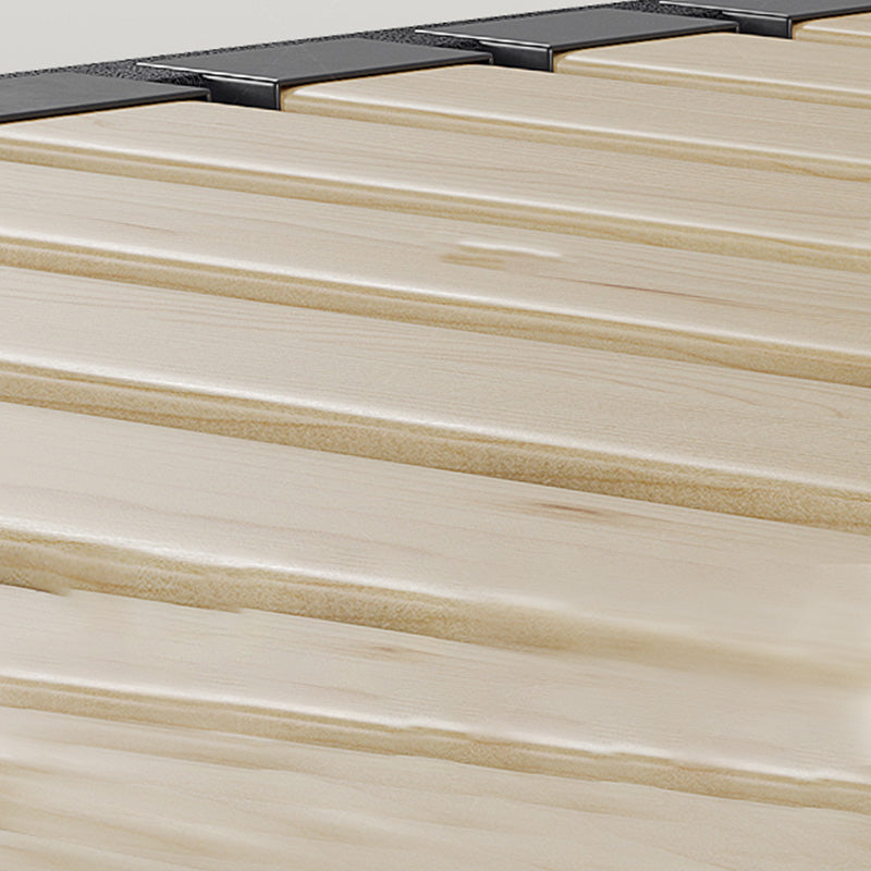 Genuine Leather Standard Bed Modern Panel Bed with Custom Gold Legs