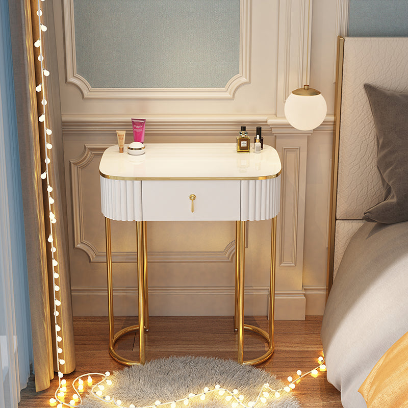 Storage Makeup Vanity Desk Bedroom Dressing Table Stool Set with Drawer