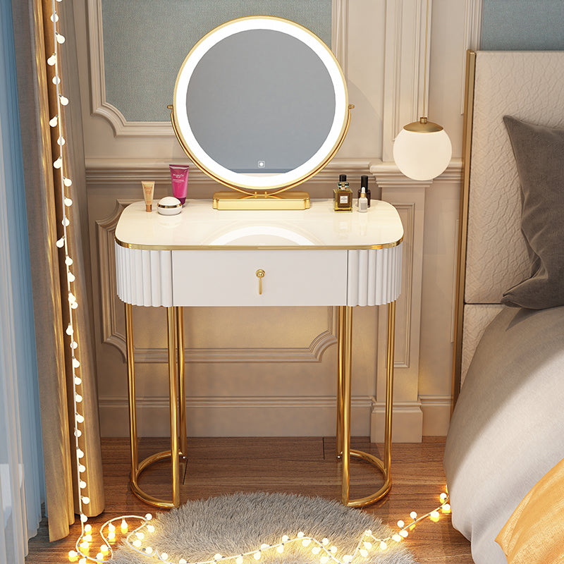 Storage Makeup Vanity Desk Bedroom Dressing Table Stool Set with Drawer