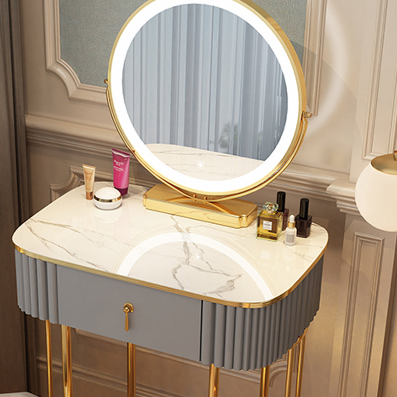 Storage Makeup Vanity Desk Bedroom Dressing Table Stool Set with Drawer