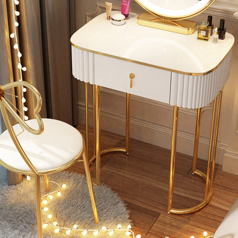 Storage Makeup Vanity Desk Bedroom Dressing Table Stool Set with Drawer