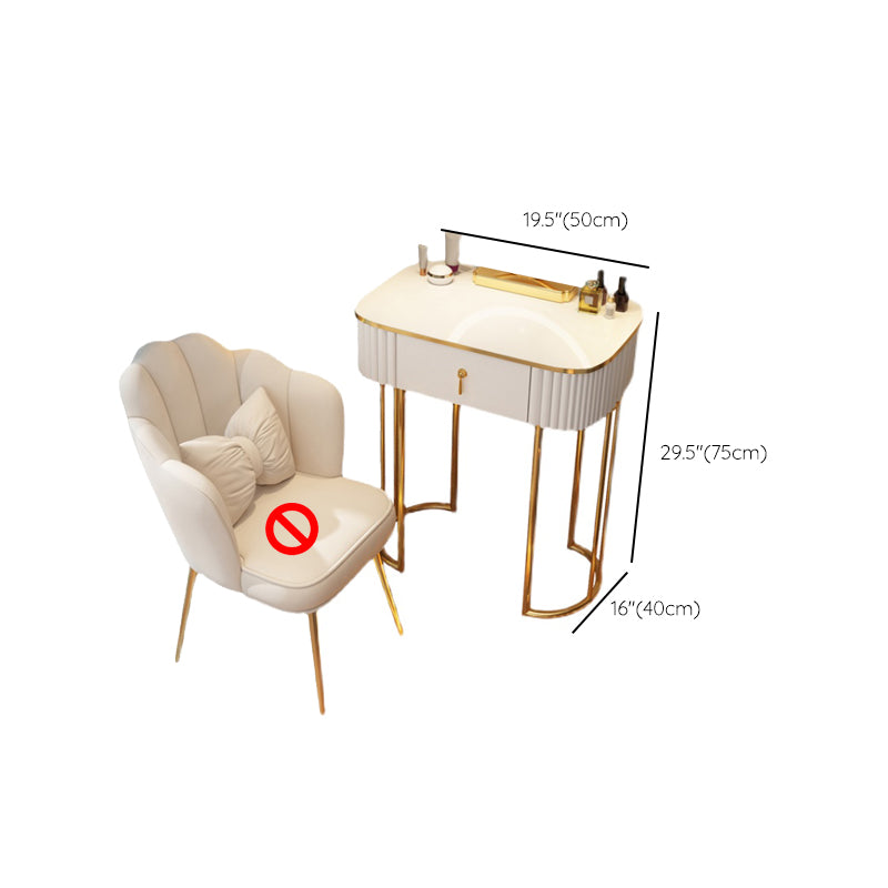 Storage Makeup Vanity Desk Bedroom Dressing Table Stool Set with Drawer