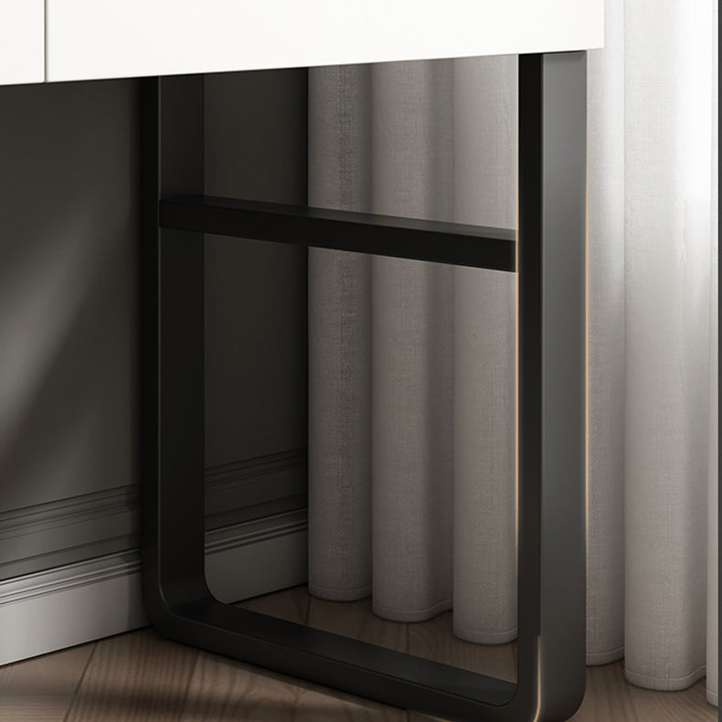 Modern Wooden Vanity Desk in White Modern with Drawers Dressing Table