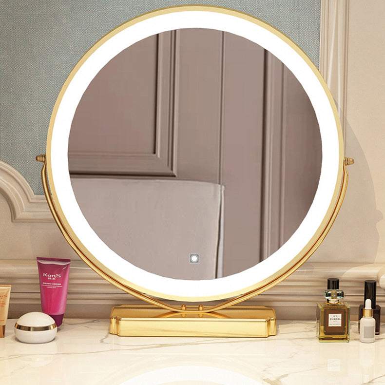 Solid Wood Makeup Vanity Desk Lighted Mirror Makeup Vanity Set