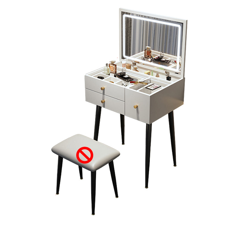 Glam Mirrored Glass Vanity Desk 3 Drawer Vanity Dressing Table