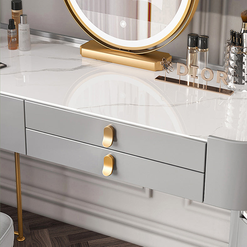 Lighted Mirror Makeup Vanity Desk Storage Box Makeup Vanity Set with Drawer