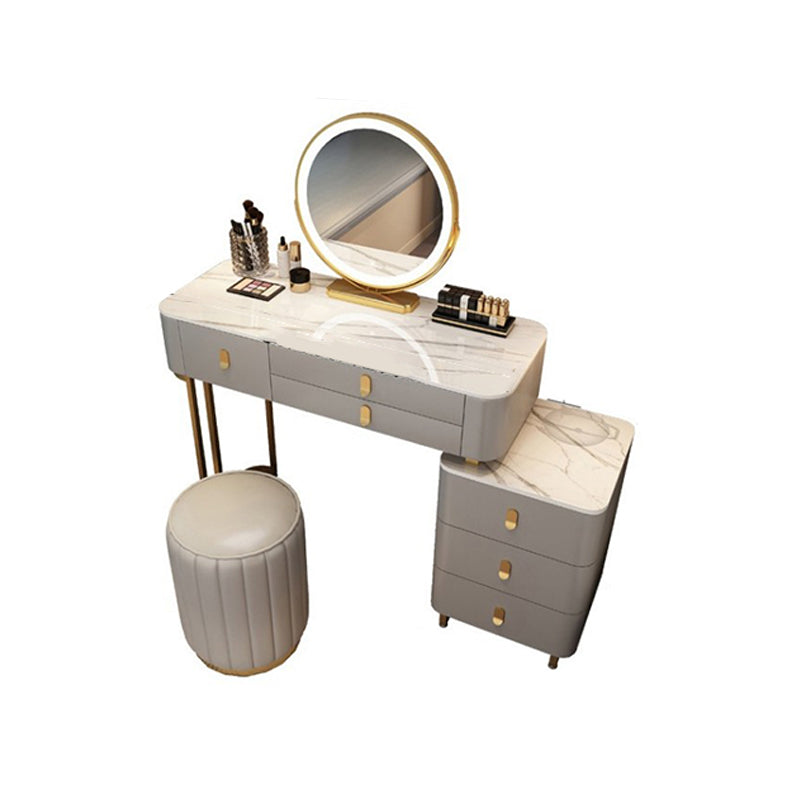 Lighted Mirror Makeup Vanity Desk Storage Box Makeup Vanity Set with Drawer