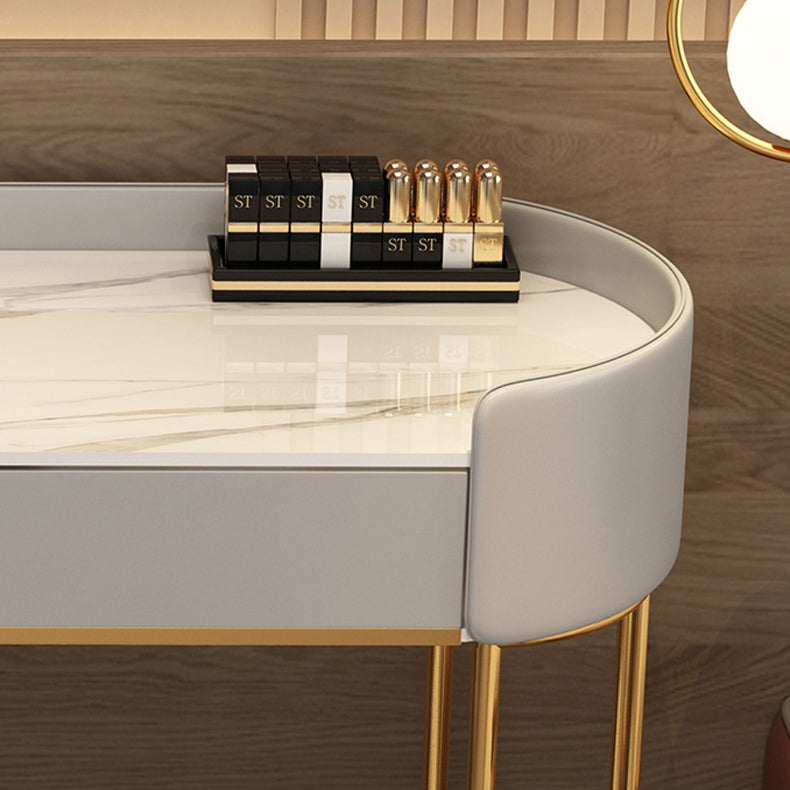 Standing Makeup Vanity Desk Lighted Mirror Makeup Vanity Set with Drawer