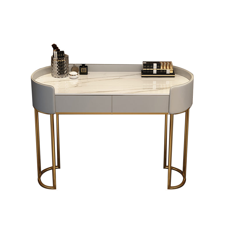 Standing Makeup Vanity Desk Lighted Mirror Makeup Vanity Set with Drawer