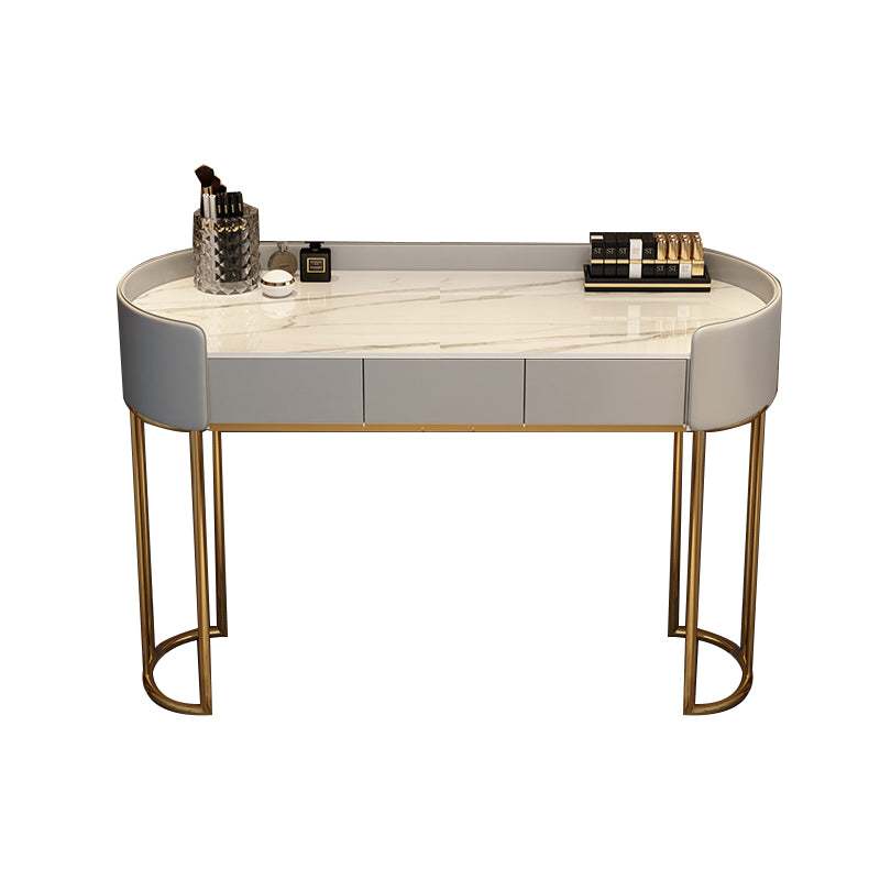 Standing Makeup Vanity Desk Lighted Mirror Makeup Vanity Set with Drawer