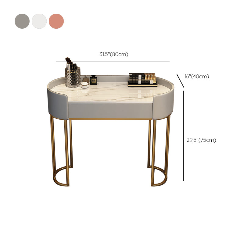 Standing Makeup Vanity Desk Lighted Mirror Makeup Vanity Set with Drawer