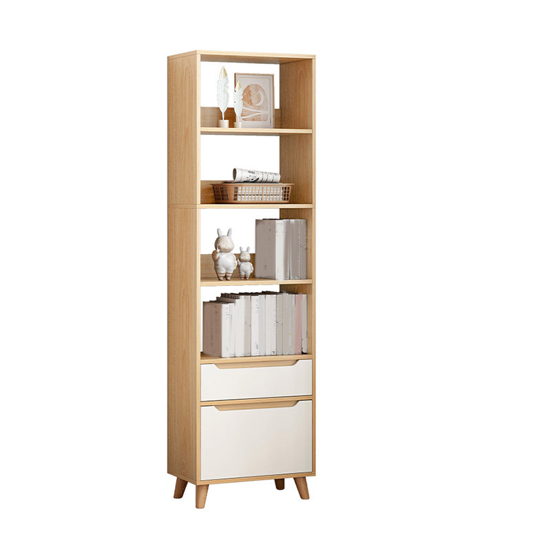 Wooden Accent Cabinet Grooves Handle Design Storage Cabinet with Drawer