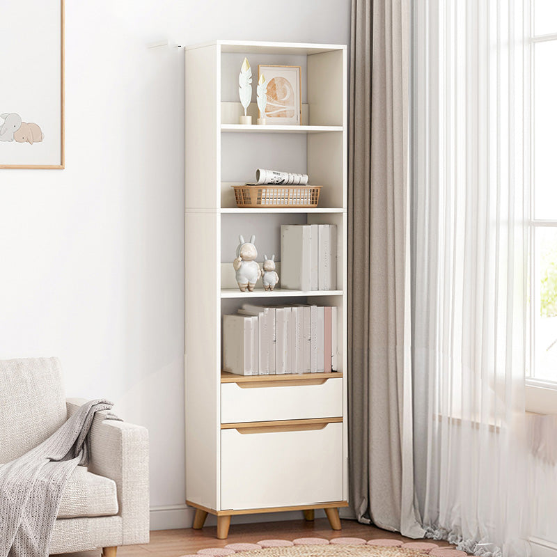 Wooden Accent Cabinet Grooves Handle Design Storage Cabinet with Drawer