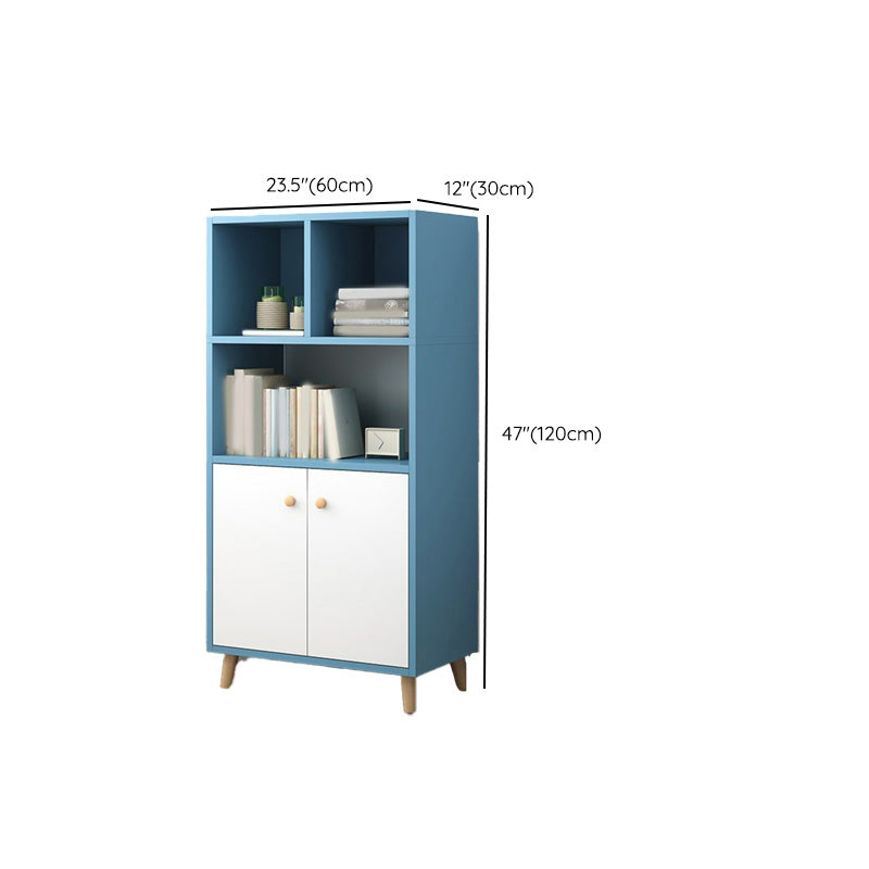 Wooden Accent Cabinet Grooves Handle Design Storage Cabinet with Drawer