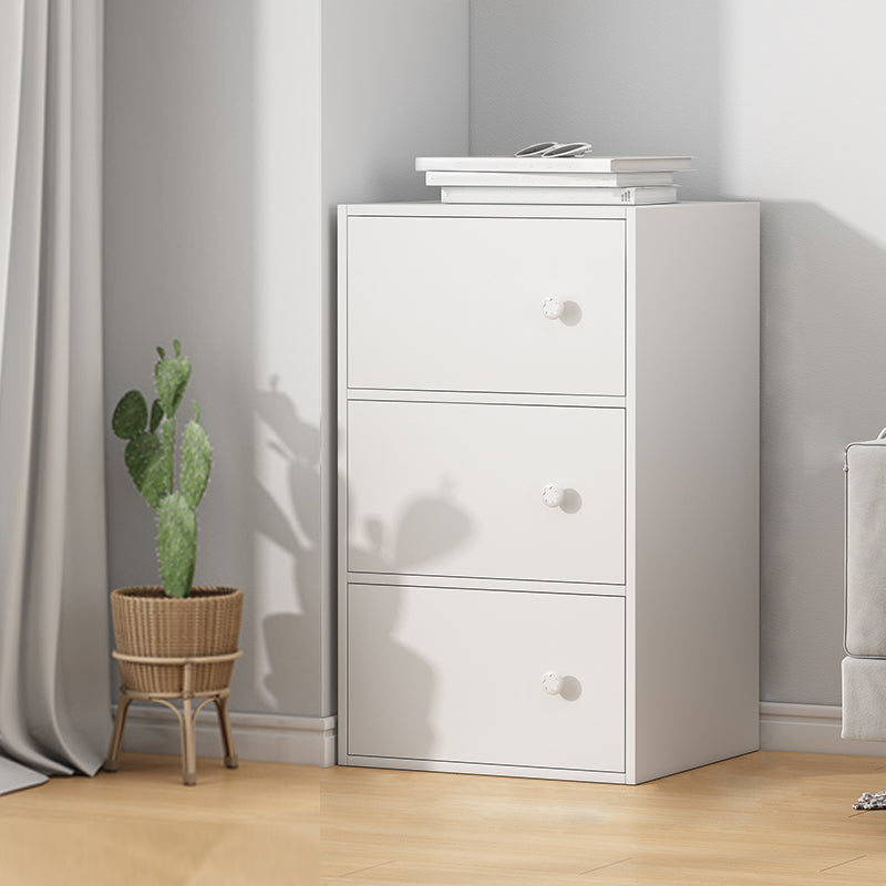 Minimalist Wooden Accent Cabinet Rectangle Storage Cabinet with Drawer