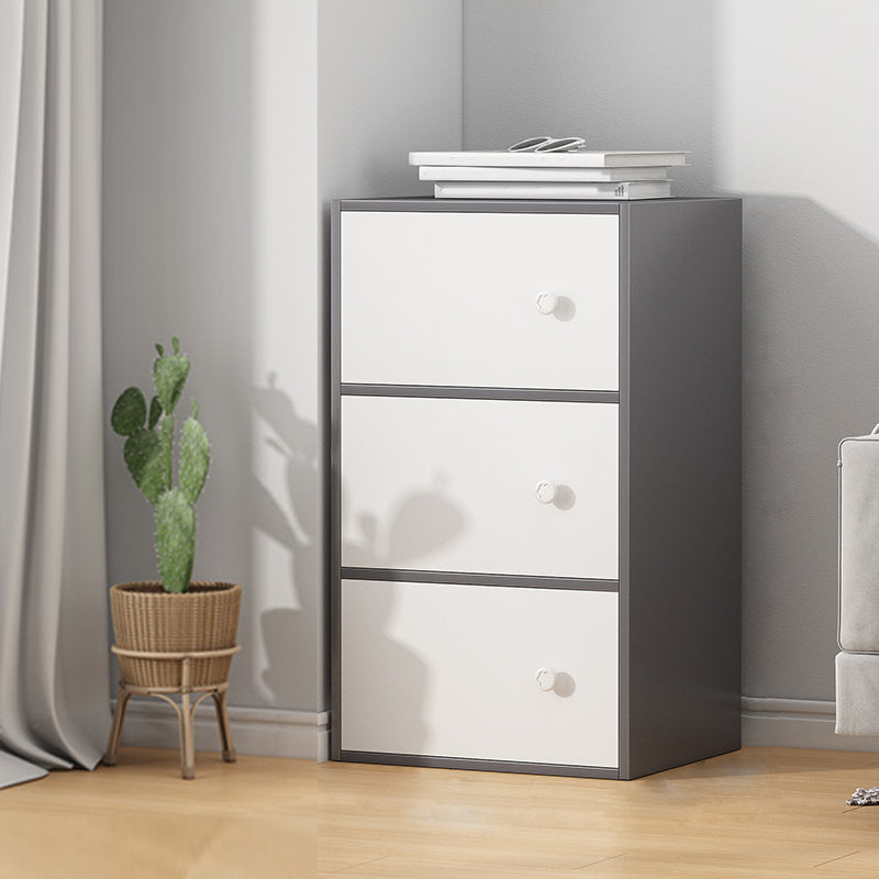 Minimalist Wooden Accent Cabinet Rectangle Storage Cabinet with Drawer