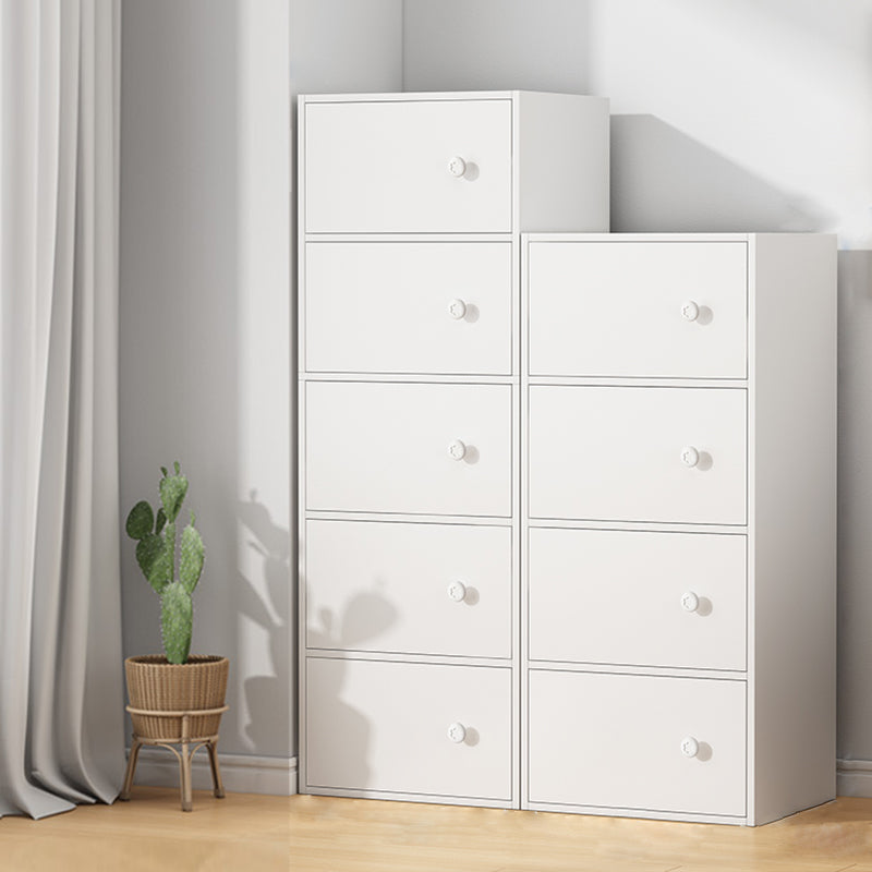 Minimalist Wooden Accent Cabinet Rectangle Storage Cabinet with Drawer