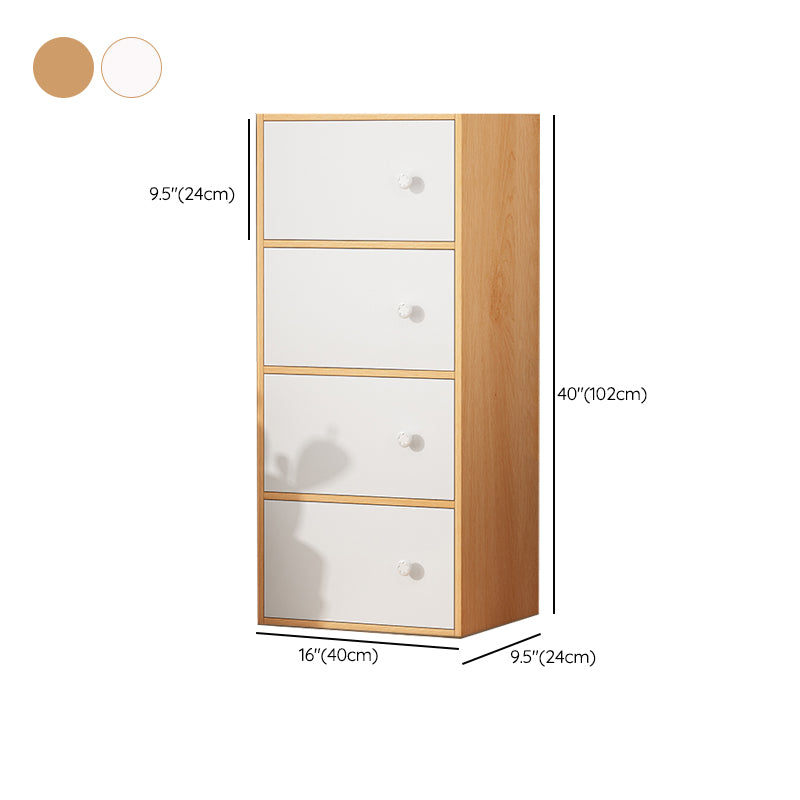 Minimalist Wooden Accent Cabinet Rectangle Storage Cabinet with Drawer