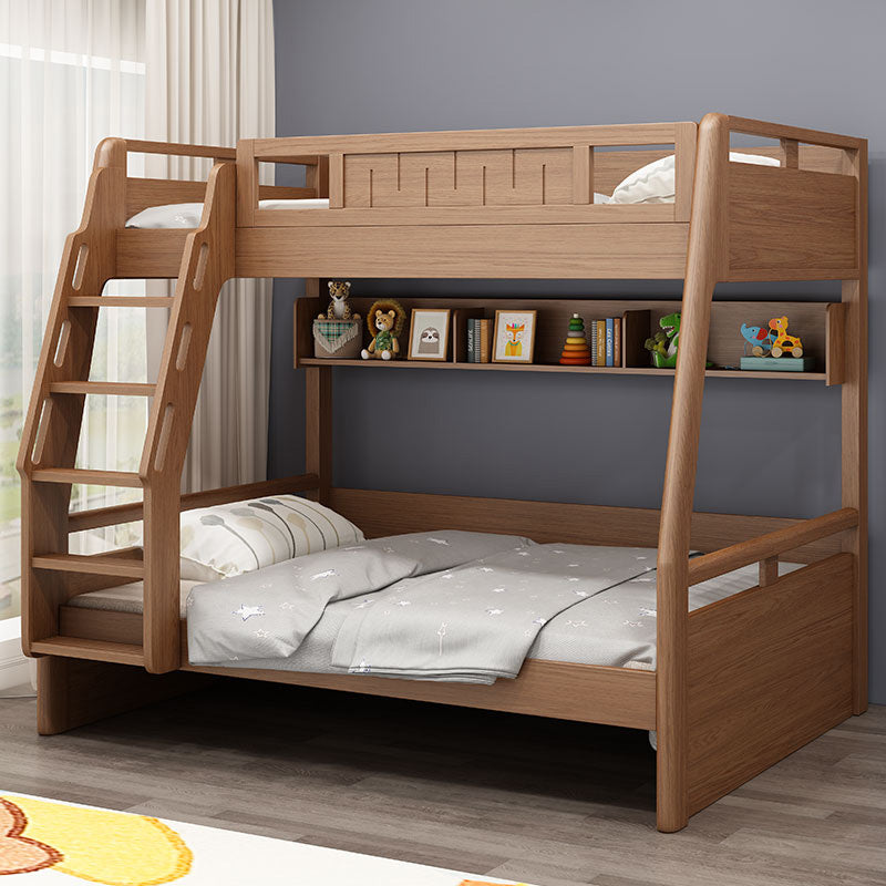 Modern Mattress Included Bunk Bed Solid Wood Bed with Headboard