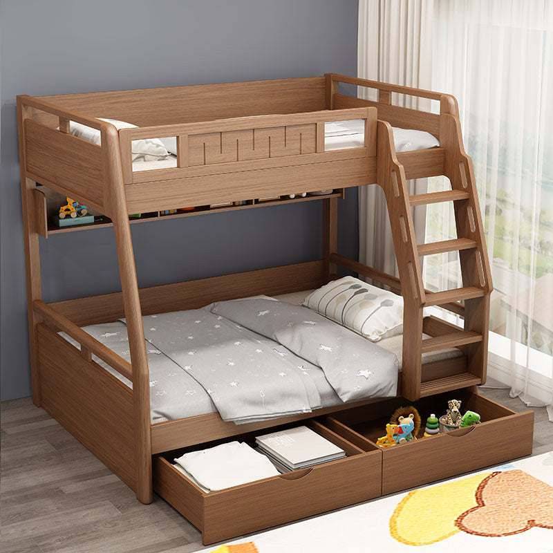 Modern Mattress Included Bunk Bed Solid Wood Bed with Headboard
