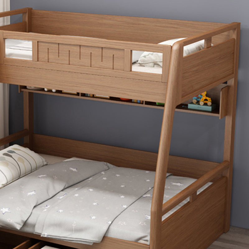 Modern Mattress Included Bunk Bed Solid Wood Bed with Headboard