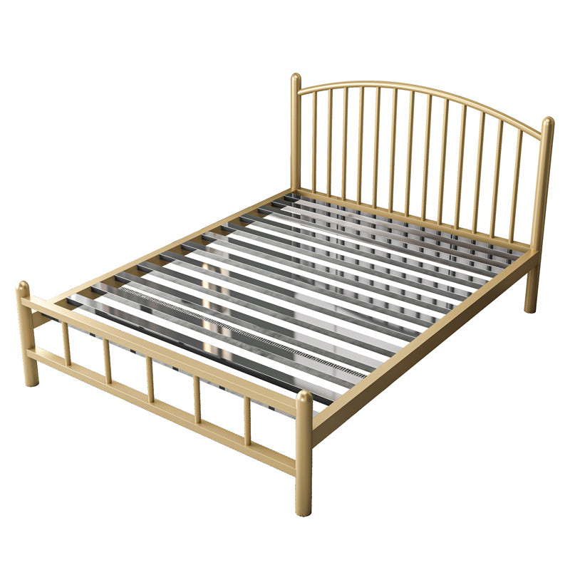 Modern Metal Standard Bed with Metal Legs Bed Frame with Headboard