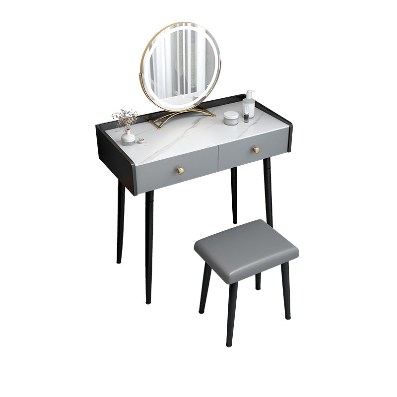 Modern 28.9 " Height 1- Drawer Slate Top Table Makeup Vanity