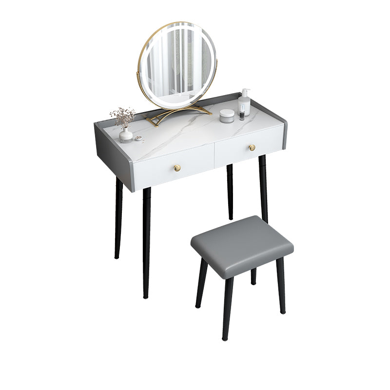 Modern 28.9 " Height 1- Drawer Slate Top Table Makeup Vanity