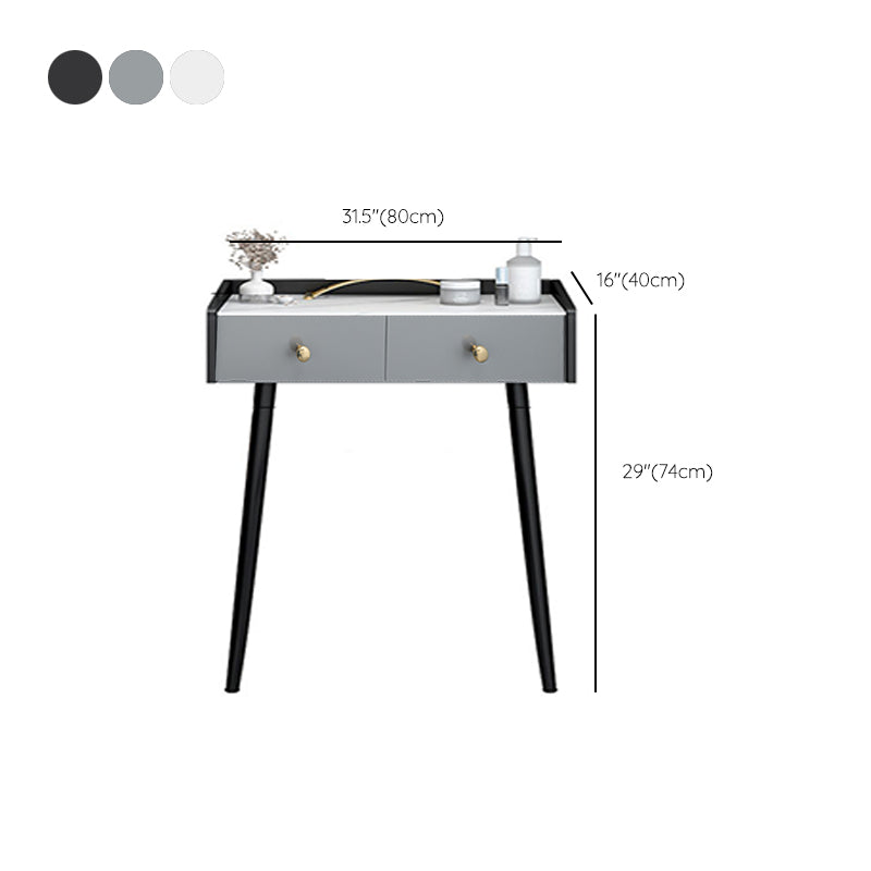 Modern 28.9 " Height 1- Drawer Slate Top Table Makeup Vanity