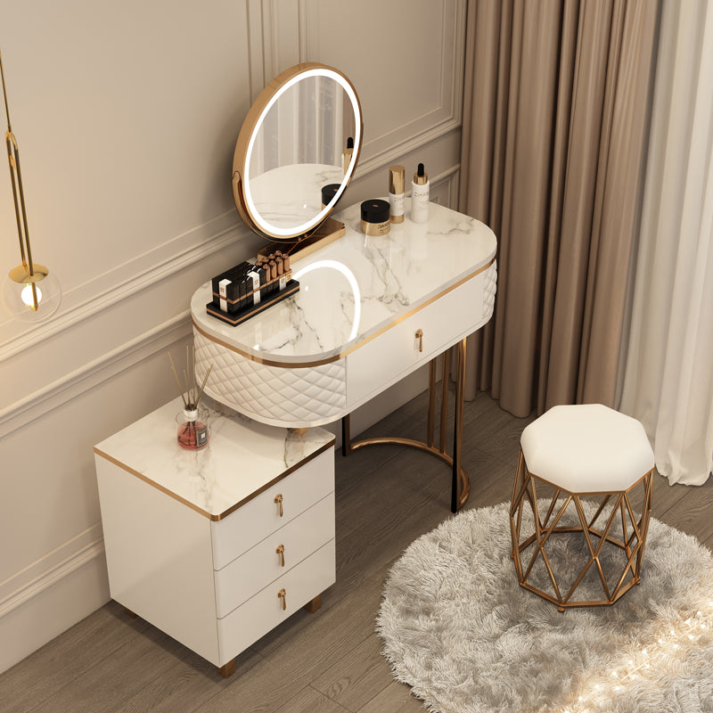 Glam Vanity Dressing Table 28.4" H Bedroom Makeup Counter with Drawer