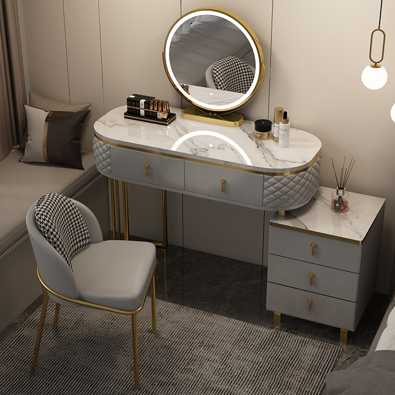 Glam Vanity Dressing Table 28.4" H Bedroom Makeup Counter with Drawer