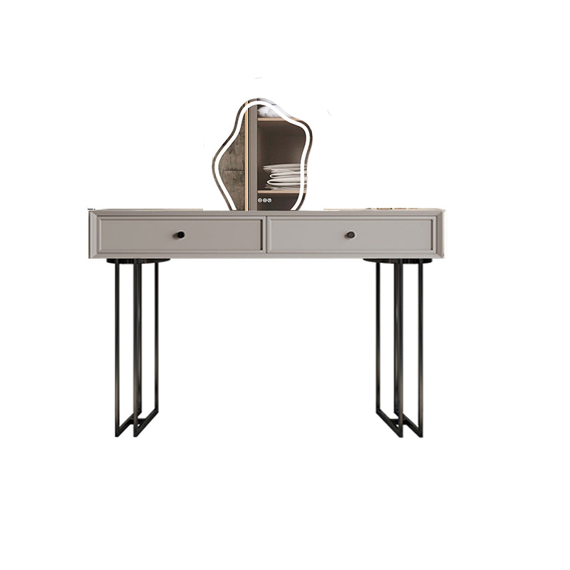 Standing Grey Makeup Vanity Desk Bedroom Vanity Dressing Table Set