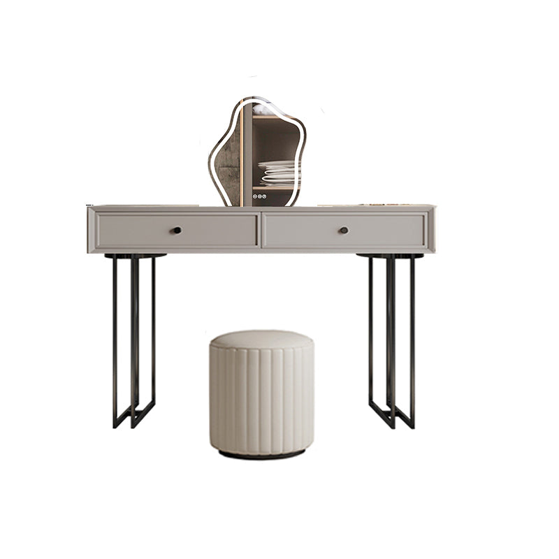 Standing Grey Makeup Vanity Desk Bedroom Vanity Dressing Table Set