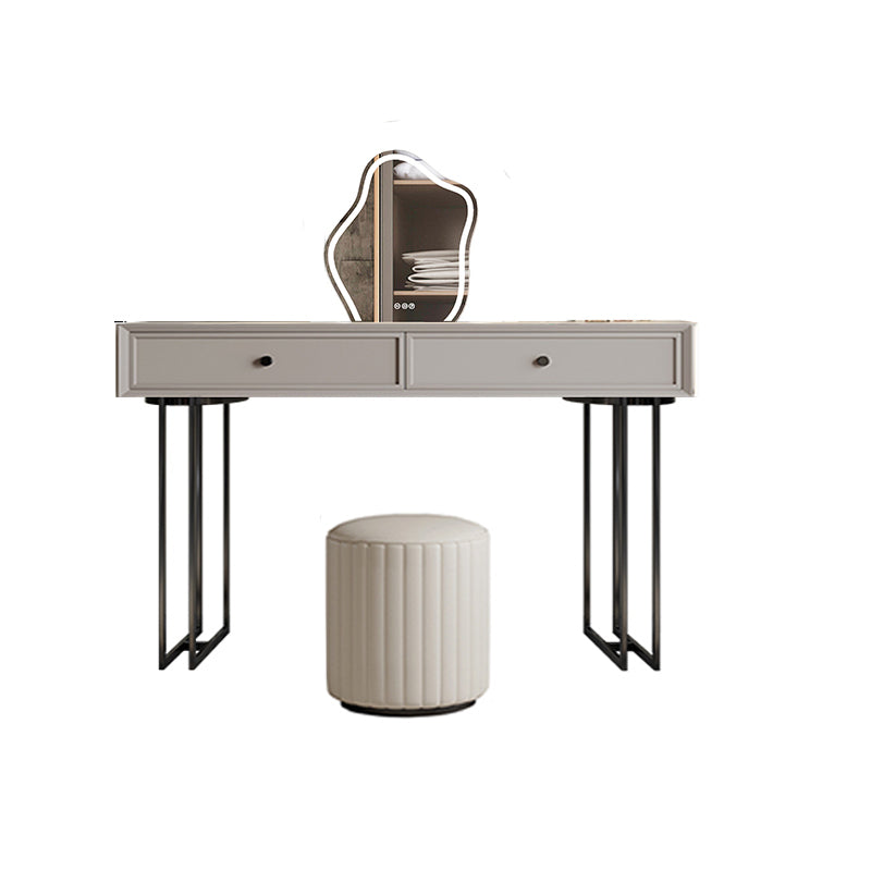 Standing Grey Makeup Vanity Desk Bedroom Vanity Dressing Table Set