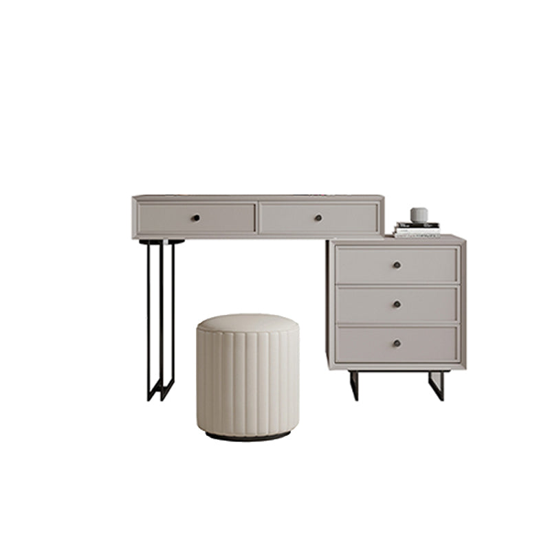 Standing Grey Makeup Vanity Desk Bedroom Vanity Dressing Table Set