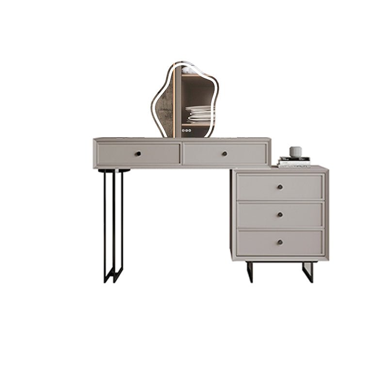 Standing Grey Makeup Vanity Desk Bedroom Vanity Dressing Table Set