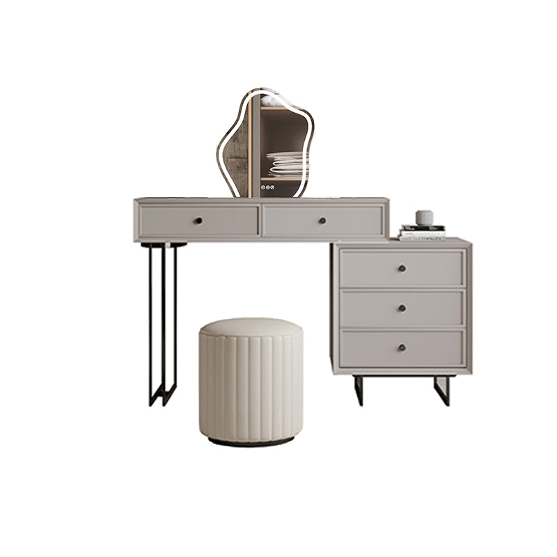Standing Grey Makeup Vanity Desk Bedroom Vanity Dressing Table Set