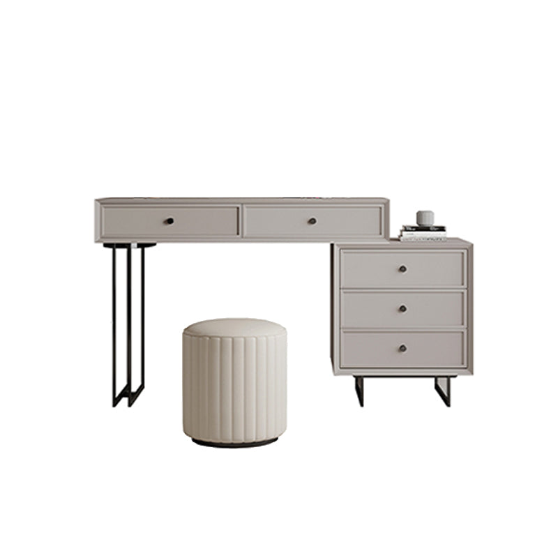 Standing Grey Makeup Vanity Desk Bedroom Vanity Dressing Table Set