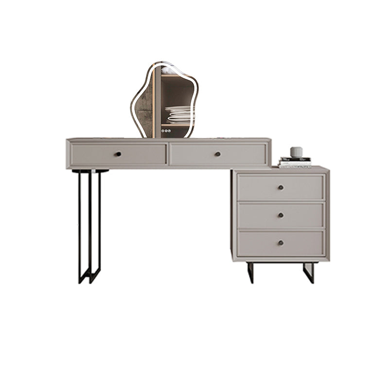 Standing Grey Makeup Vanity Desk Bedroom Vanity Dressing Table Set
