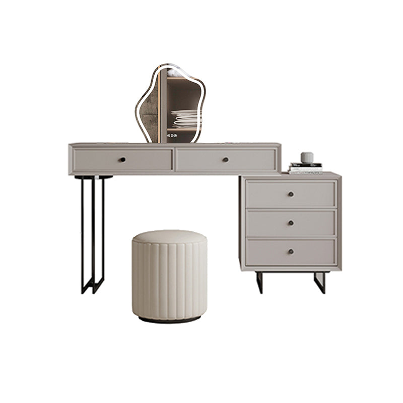 Standing Grey Makeup Vanity Desk Bedroom Vanity Dressing Table Set