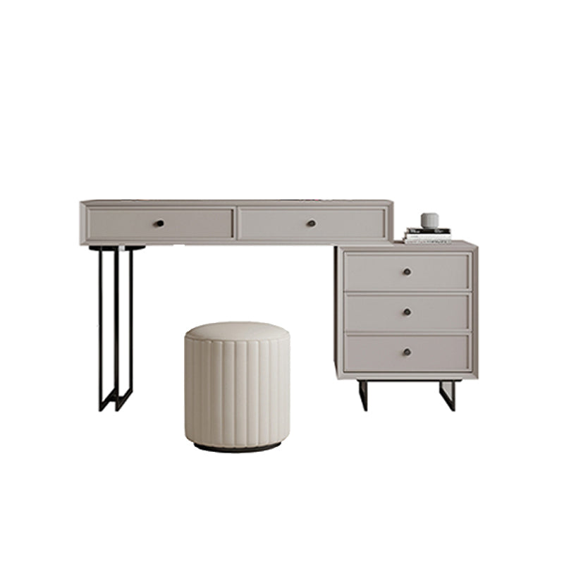 Standing Grey Makeup Vanity Desk Bedroom Vanity Dressing Table Set