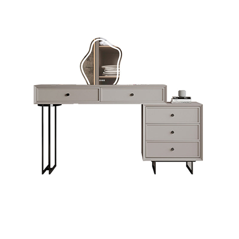 Standing Grey Makeup Vanity Desk Bedroom Vanity Dressing Table Set