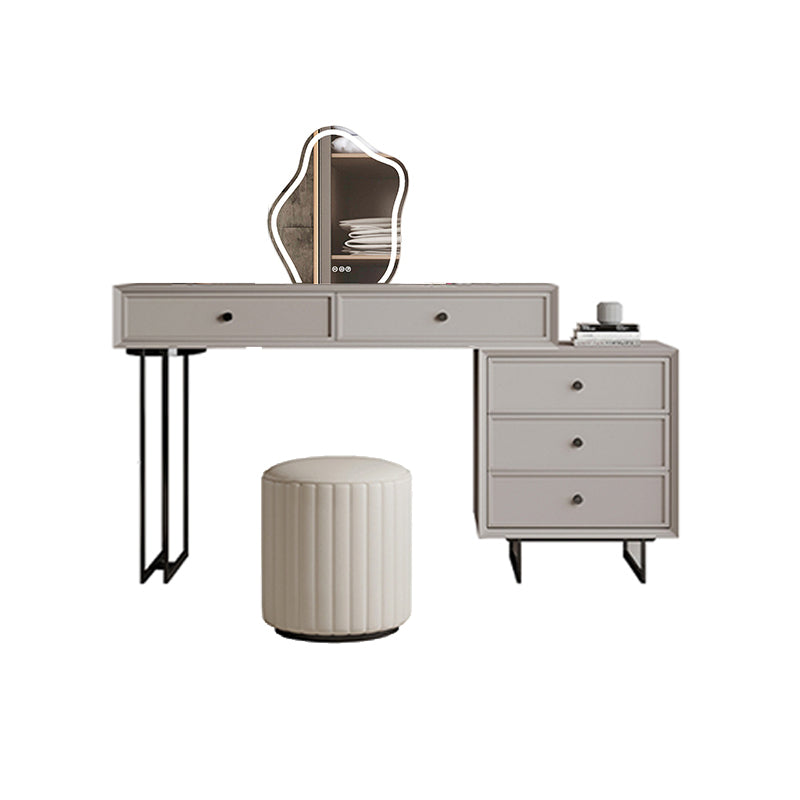 Standing Grey Makeup Vanity Desk Bedroom Vanity Dressing Table Set